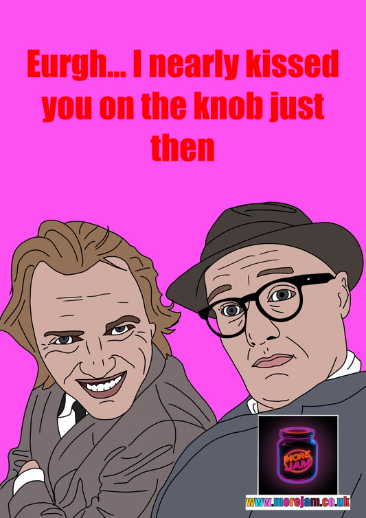Bottom Almost Kissed You On The Knob Card Funny BBC Comedy | More Jam