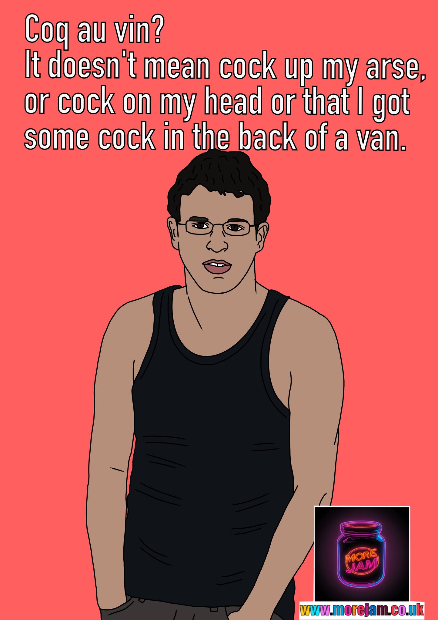 Cock In The Back Of A Van - Inbetweeners Card -  Channel 4 Comedy
