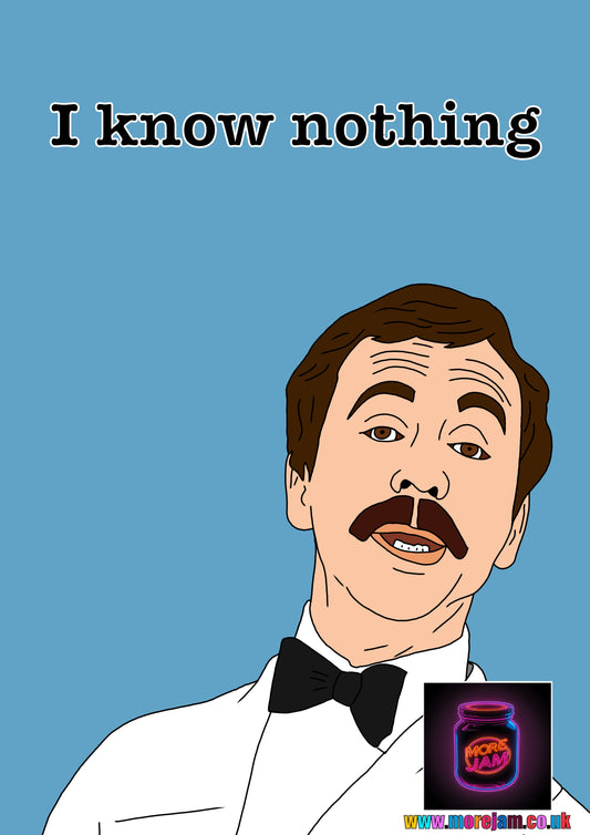 Fawlty Towers Manuel Card I Know Nothing | Funny BBC Comedy | More Jam