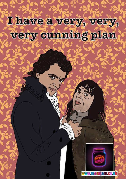 Blackadder Very Cunning Plan Card | Funny Classic British Comedy | More Jam