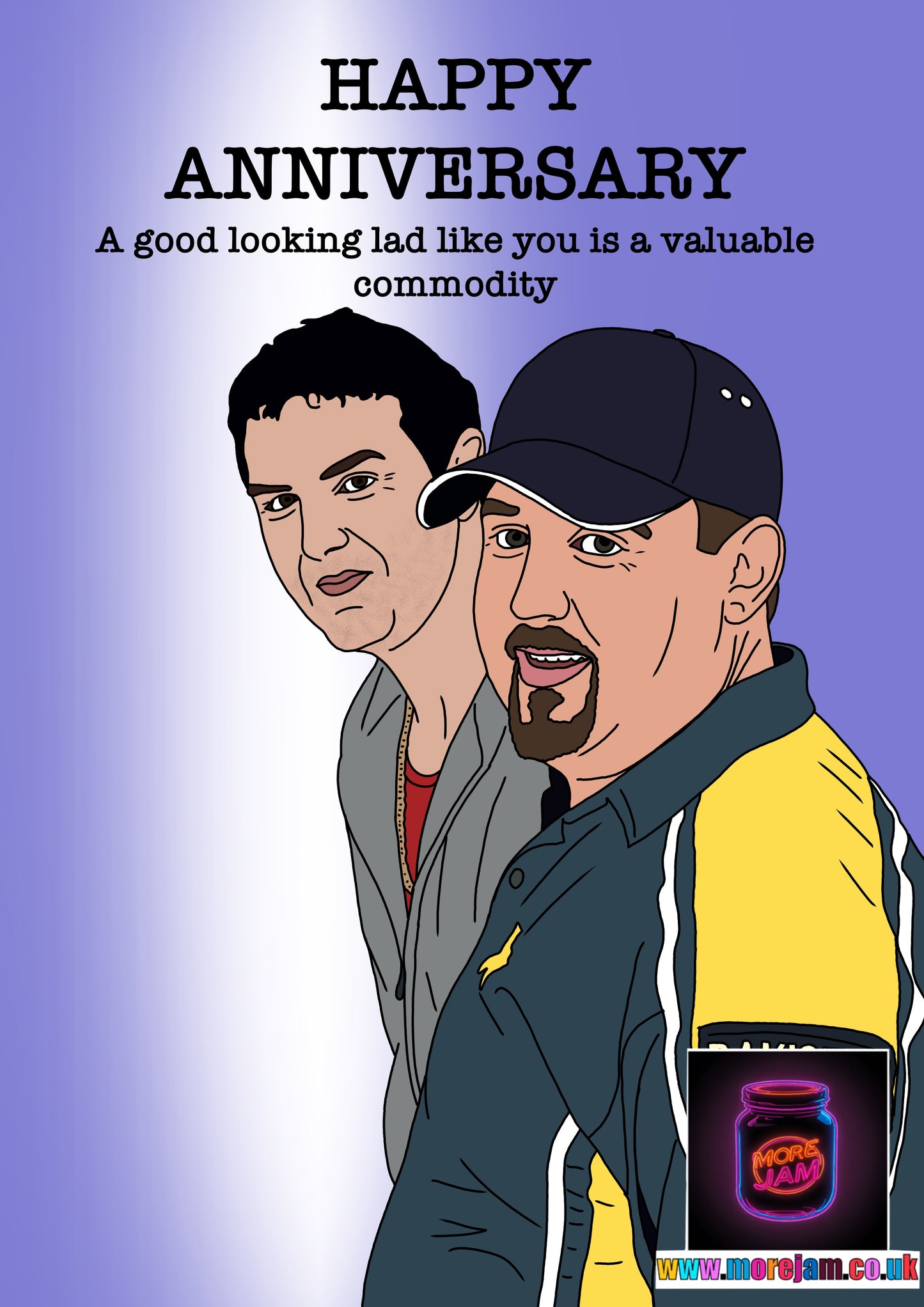 Phoenix Nights Max And Paddy Good Looking Lad Anniversary Card | Funny Comedy Card | More Jam