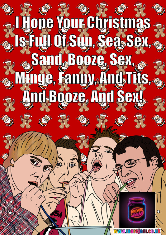 Inbetweeners Hope Your Xmas Is Full Of… Christmas Card | Channel 4 Comedy Card UK | More Jam