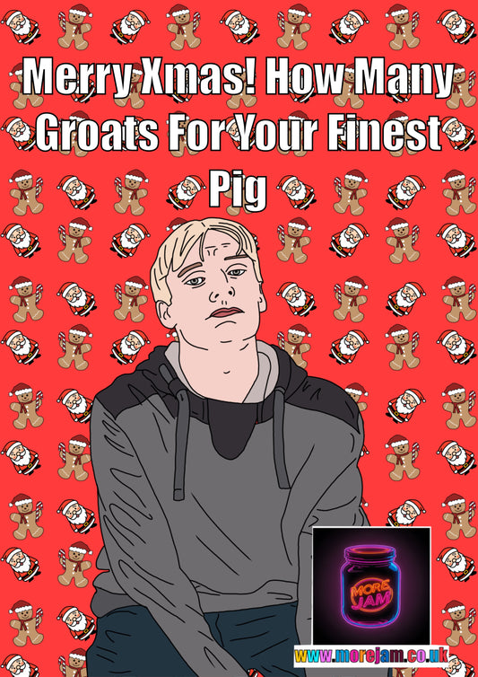 This Country Kurtan 10p For Your Finest Pig Christmas Card | Funny BBC Comedy Card | More Jam