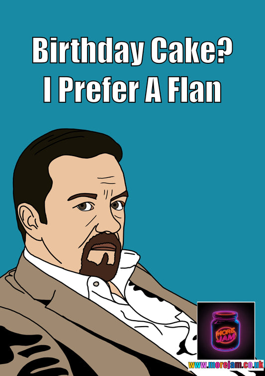 I Prefer A Flan Card | Funny The Office UK Birthday Card