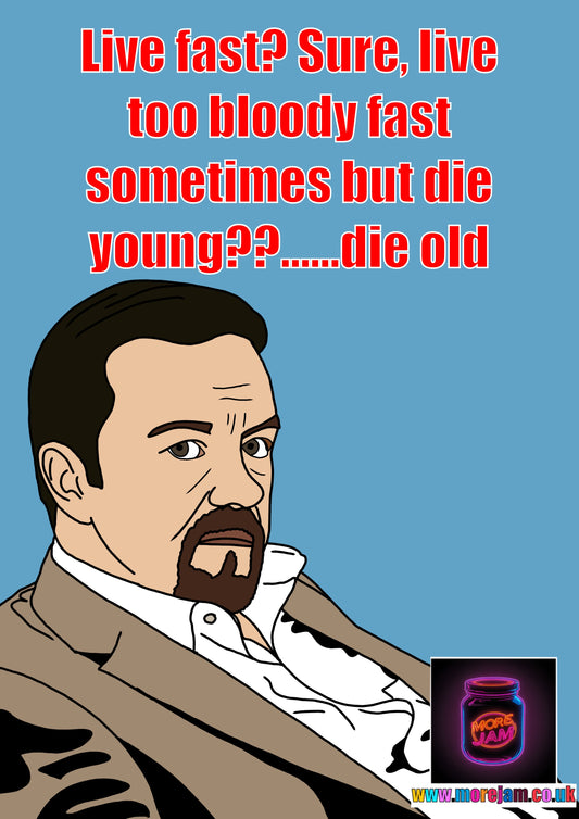 Live Fast Card | Funny The Office UK Card