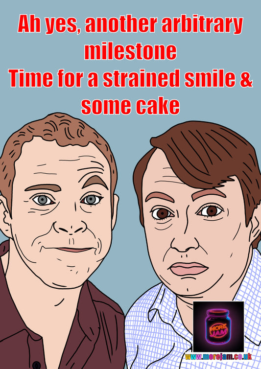 Arbitrary Milestone | Peep Show Funny  Birthday Card | More Jam