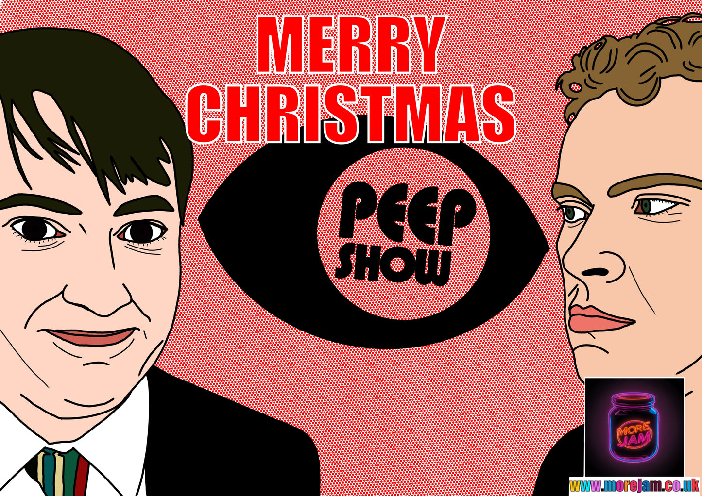 Peep Show Christmas Card | More Jam