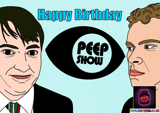 Peep Show Funny Birthday Card | More Jam