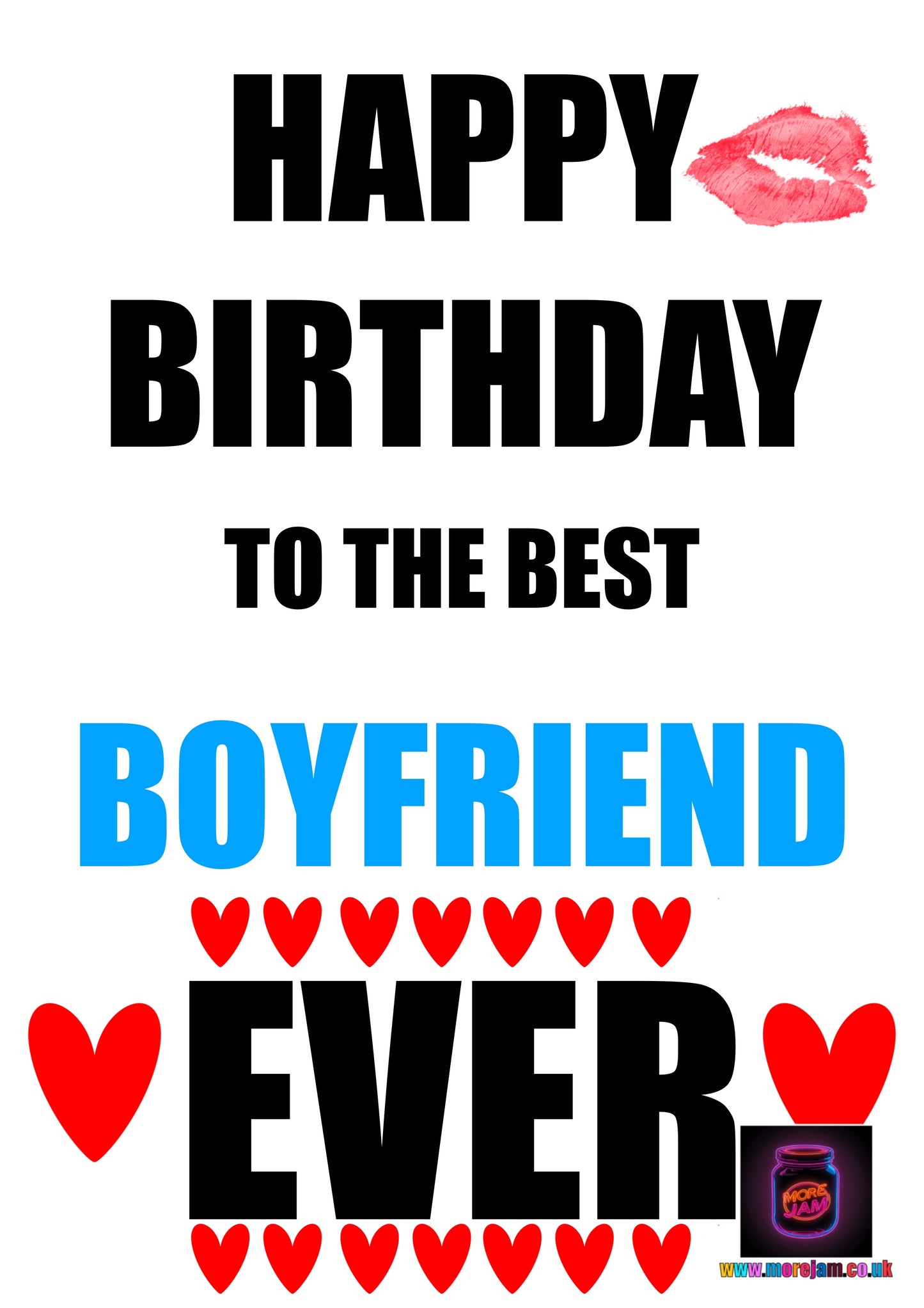 Best Boyfriend | Funny Boyfriend Birthday Card | More Jam