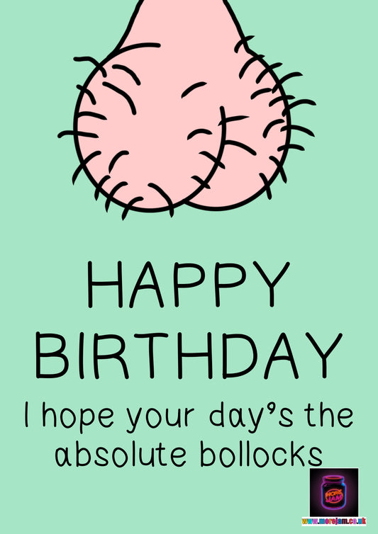 The Bollocks | Funny Rude Best Friend Birthday Card | More Jam