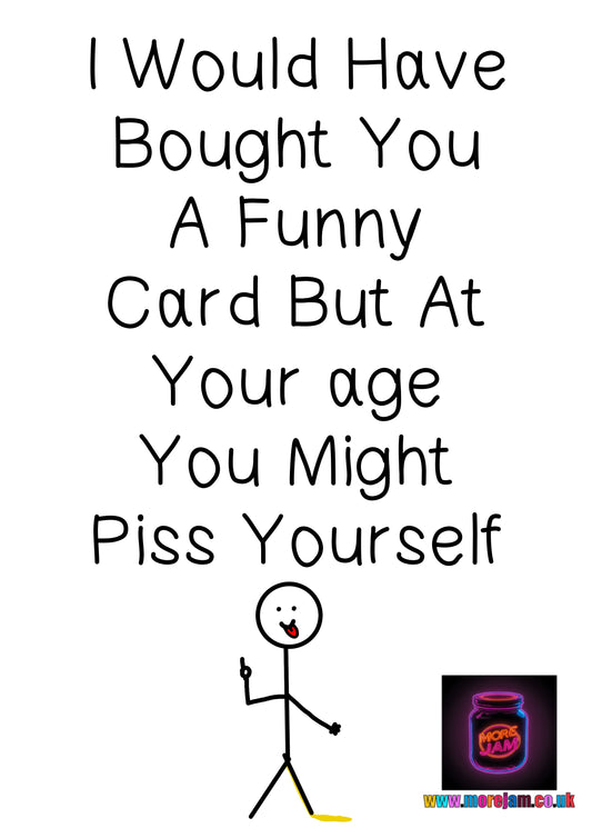 Don't Wee | Funny Rude Boyfriend Birthday Card | More Jam