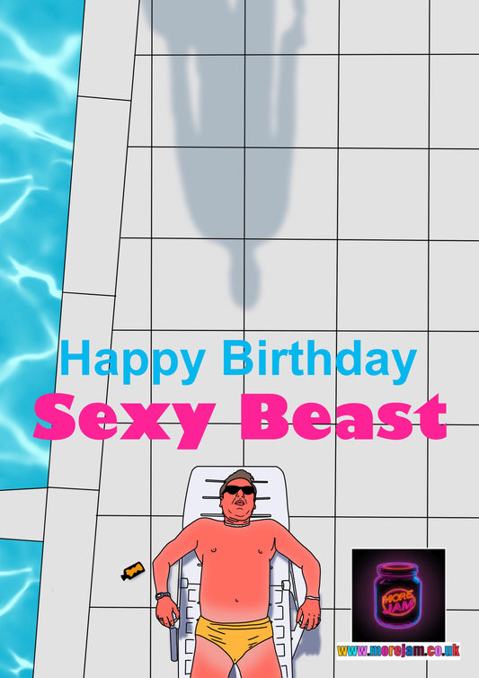 Sexy Beast | Funny Rude Boyriend Birthday Card | More Jam