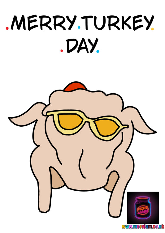 Merry Turkey Day Friends | Funny Christmas Card