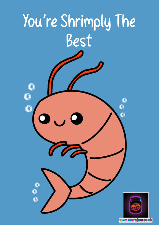 Shrimply The Best | Funny Rude Best Friend Birthday Card | More Jam