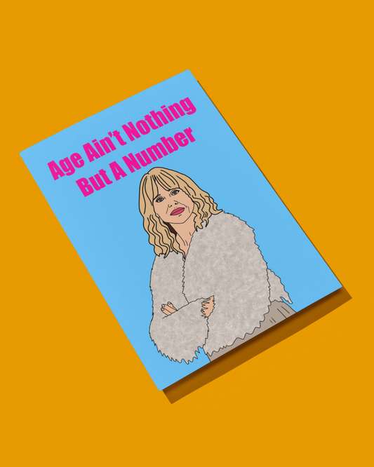 Age Ain't Nothing But A Number | Amandaland Birthday Card | More Jam