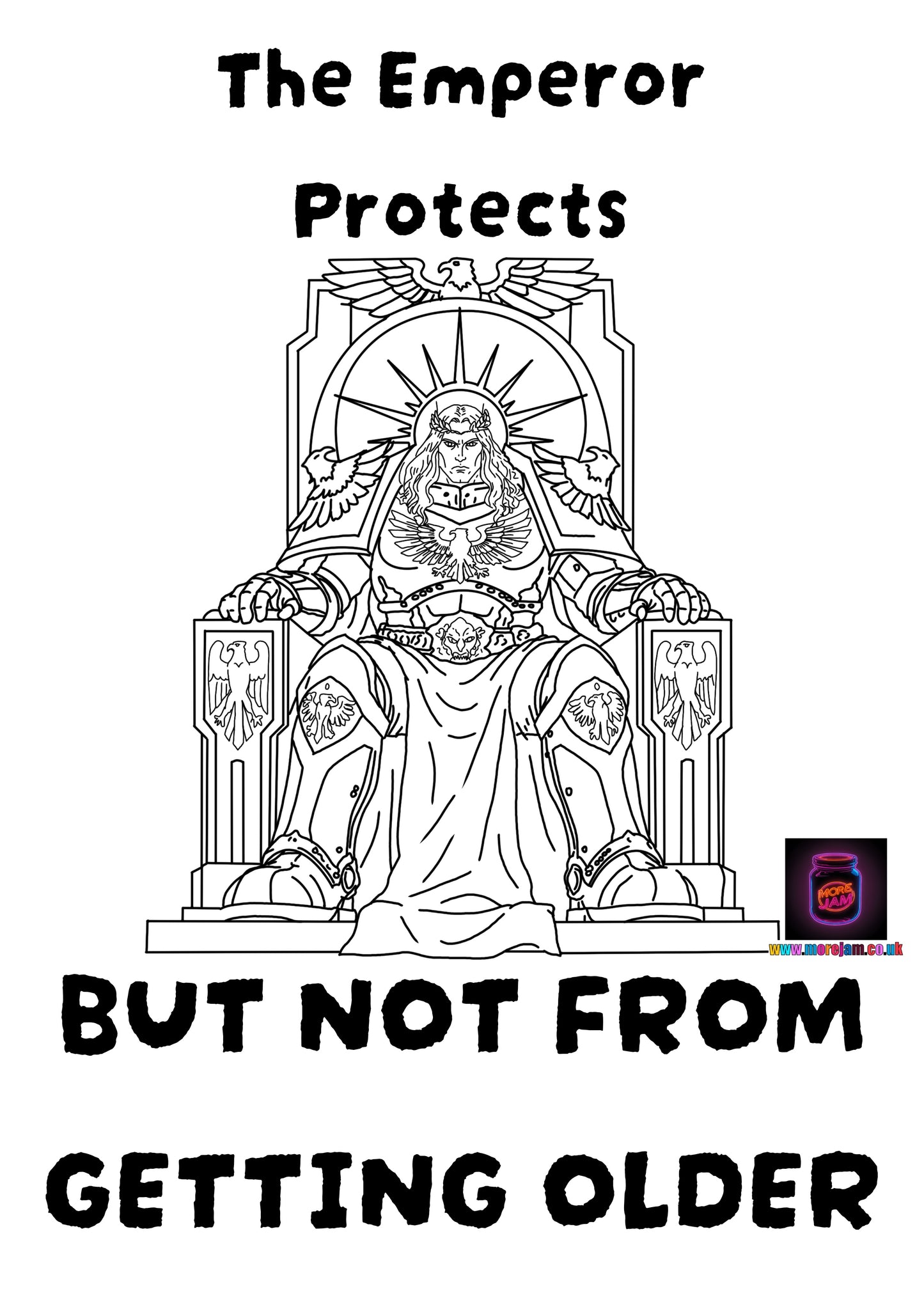 Emperor Protects | Warhammer Birthday Card | More Jam