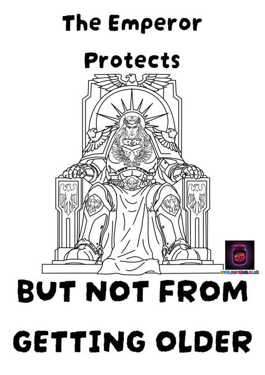 Emperor Protects | Warhammer Birthday Card | More Jam