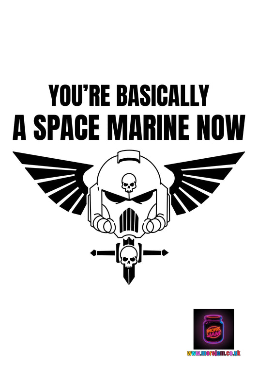 Space Marine | Warhammer Birthday Card | More Jam