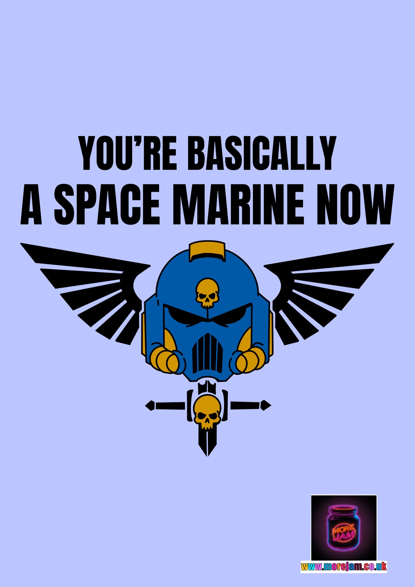 Warhammer Space Marine | Warhammer Birthday Card | More Jam