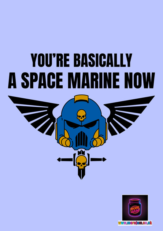 Warhammer Space Marine | Warhammer Birthday Card | More Jam