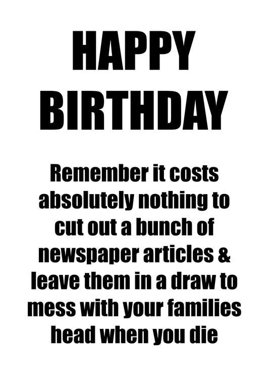 Mess With Your Family | Funny Bad Advice Birthday Card | More Jam