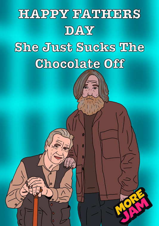 Sucked The Chocolate Off Fathers Day Card | Small Prophets Fathers Day Card | More Jam