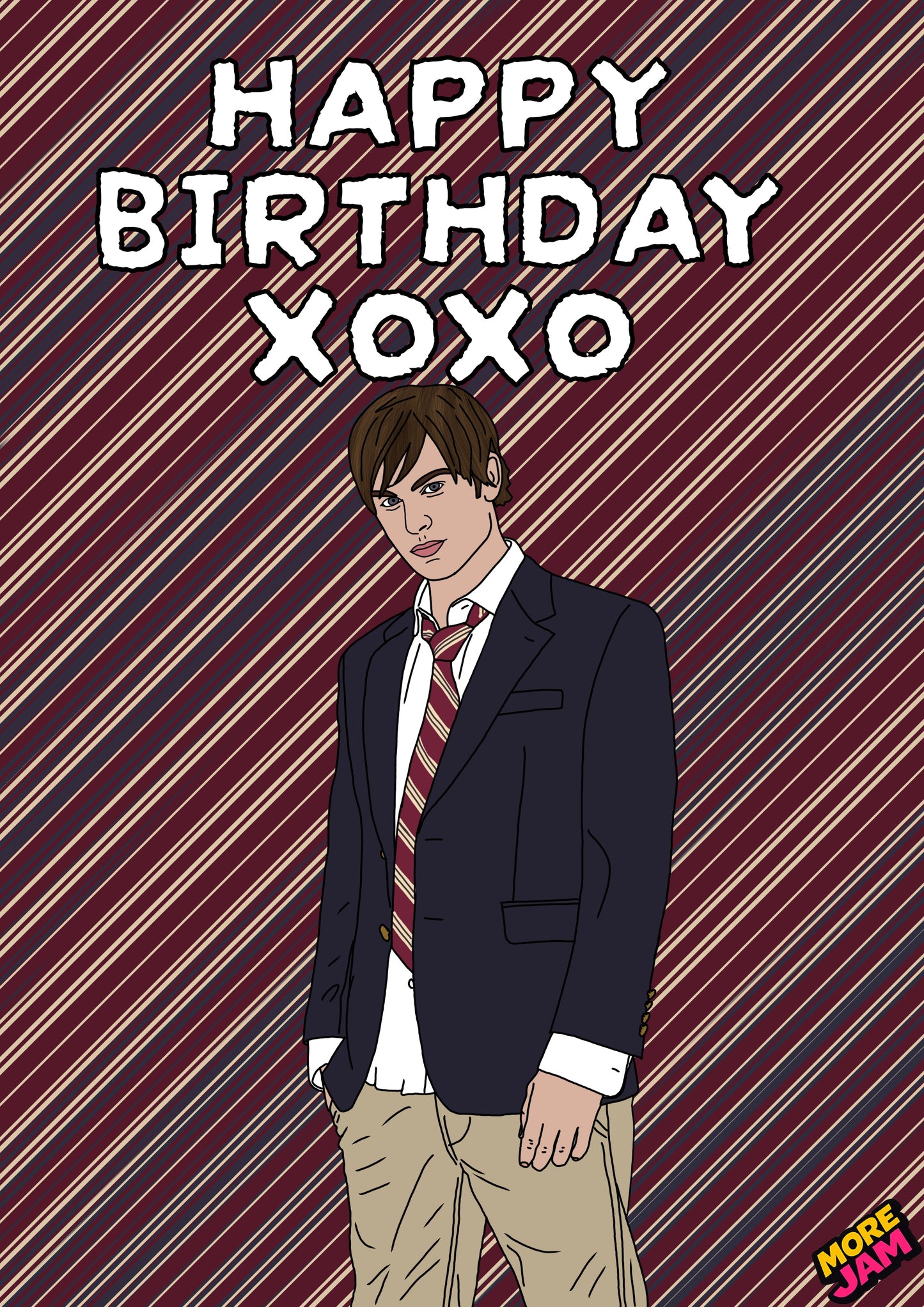 Nate Archibald Happy Birthday XOXO | Gossip Girl Birthday Card | More Jam