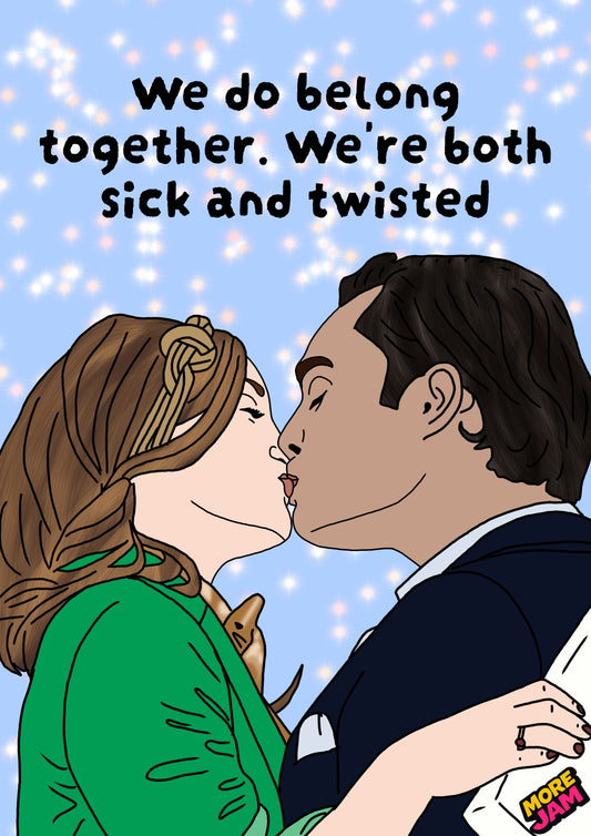 Blair & Chuck We Belong Together | Gossip Girl Birthday Card | More Jam