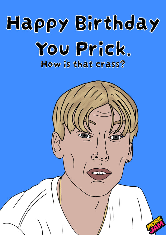 How Is That Crass? | Funny Kurtan This Country Birthday Card | More Jam