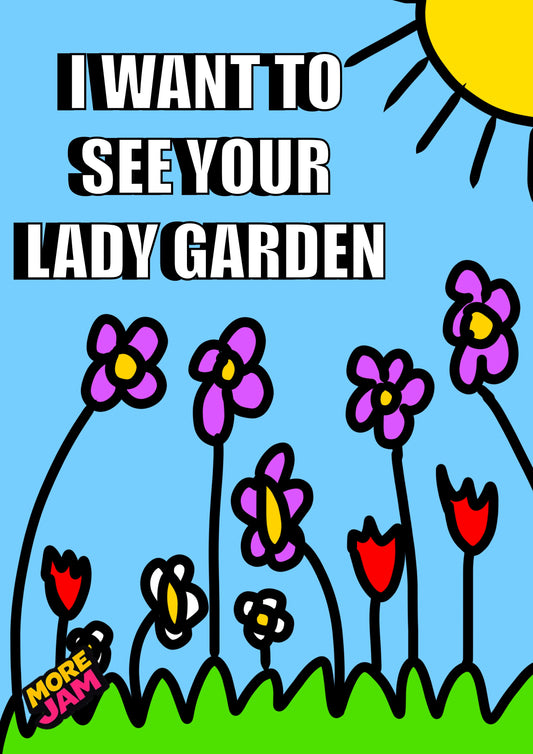 Lady Garden | Funny Rude Girlfriend Birthday Card | More Jam