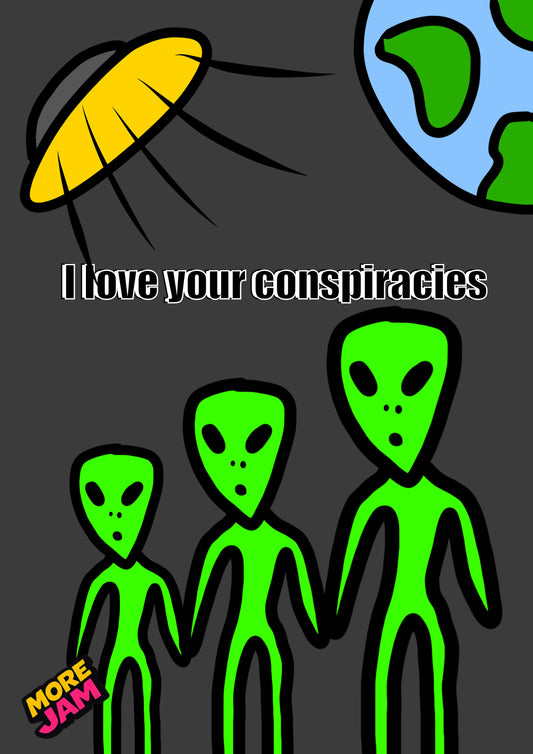 Conspiracy Theories | Funny Rude Boyfriend Birthday Card | More Jam