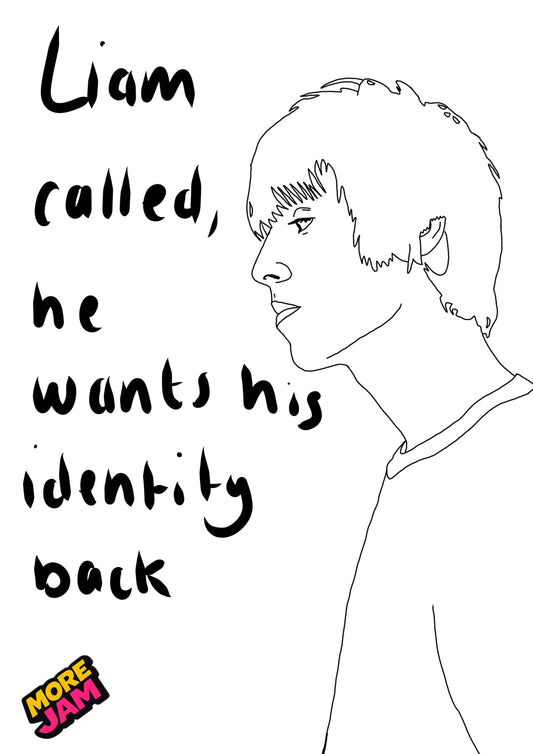 Liam Gallagher | Funny Rude Birthday Card | More Jam