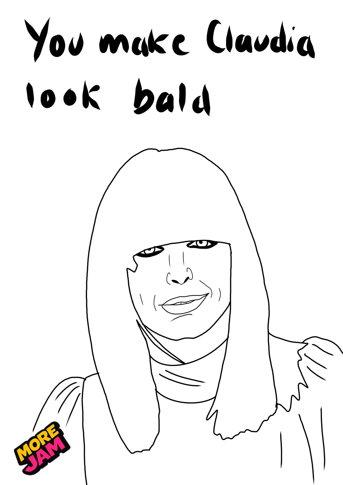 Claudia Winkleman Hair | Funny Rude Birthday Card | More Jam