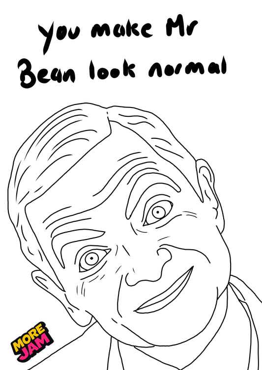 Mr Bean | Funny Rude Birthday Card | More Jam