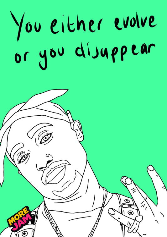 Tupac  | Funny Rude Birthday Card | More Jam