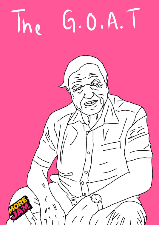 David Attenborough GOAT | Funny Birthday Card | More Jam