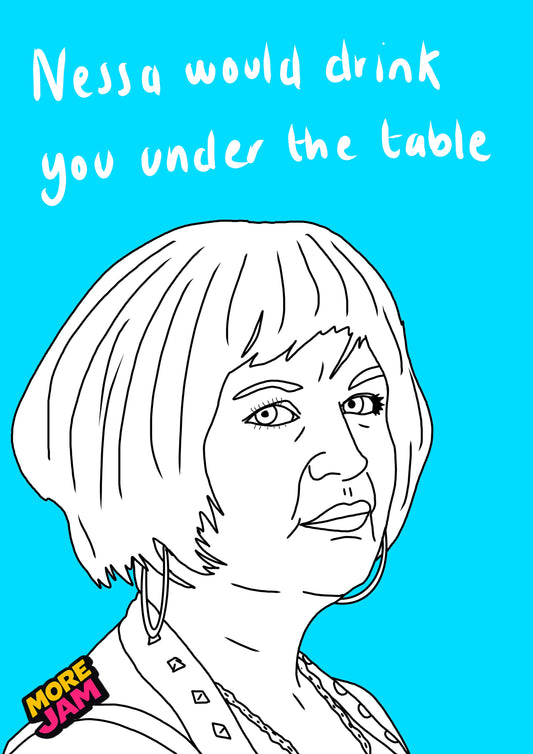 Nessa Gavin & Stacey| Funny Rude Birthday Card | More Jam