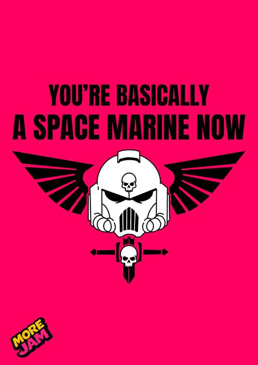 Warhammer Space Marine | Funny Birthday Card | More Jam