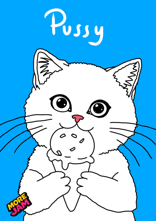 Pussy | Funny Rude Birthday Card | More Jam