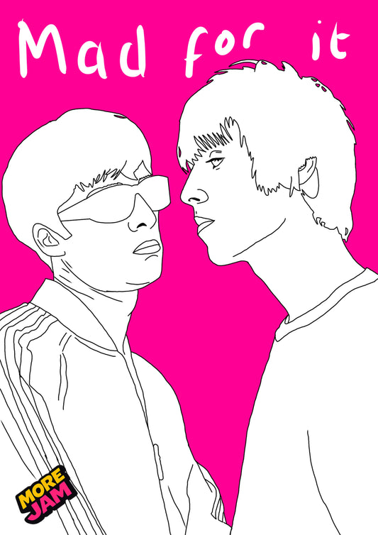 Oasis Mad For It | Funny Rude Birthday Card | More Jam
