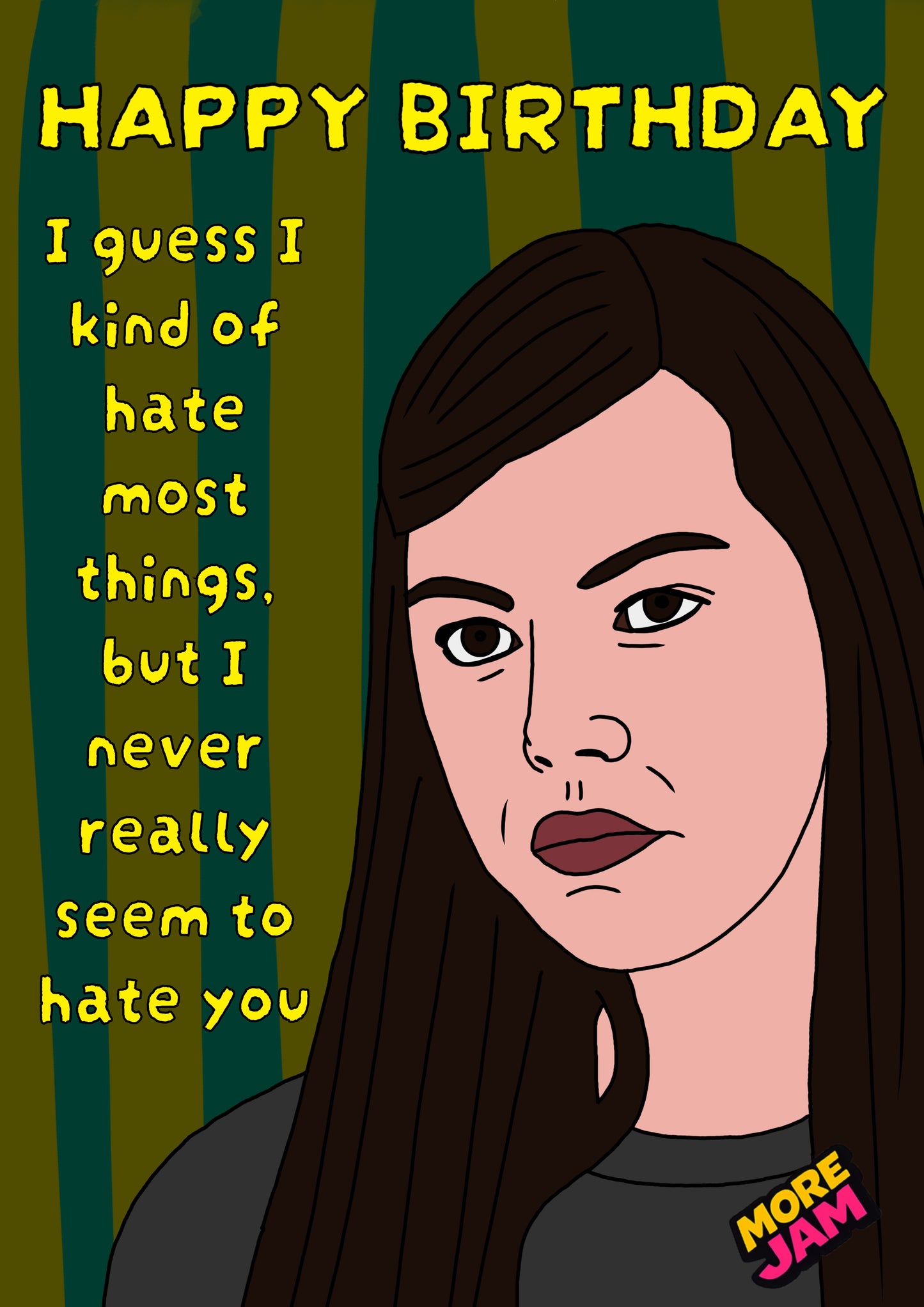 April Ludgate I Don’t Hate You | Parks & Recreation Birthday Card | More Jam