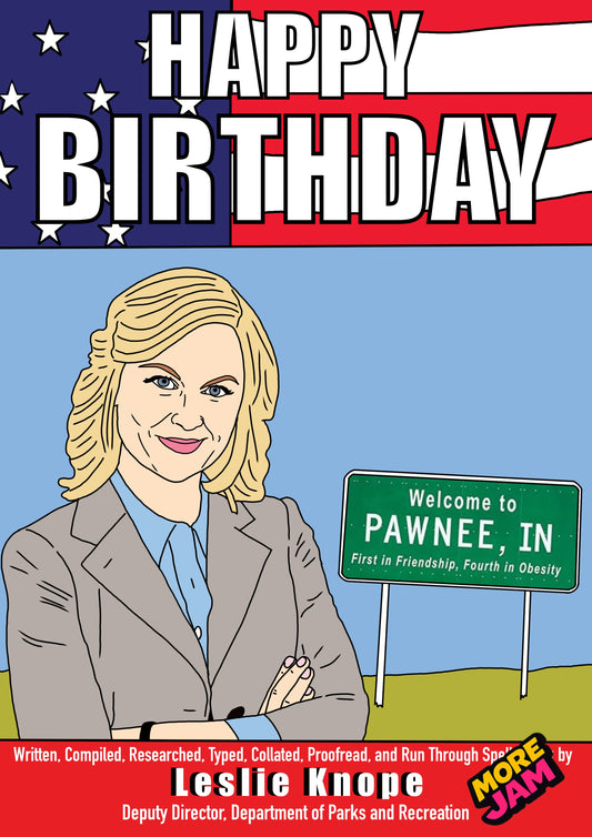 Leslie Knope | Parks & Recreation Birthday Card | More Jam