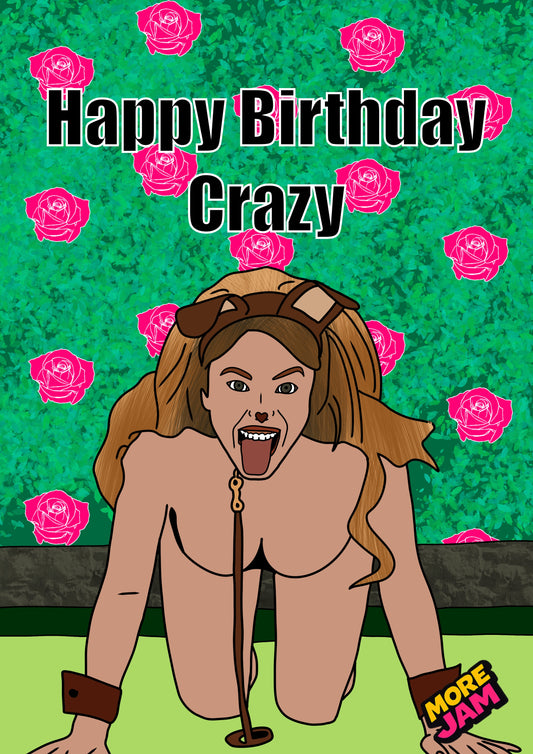 Sydney Sweeney Cassie Crazy | Euphoria Birthday Card | More Jam