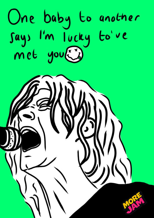 Nirvana Drain You | Bold Bright Birthday Card | More Jam