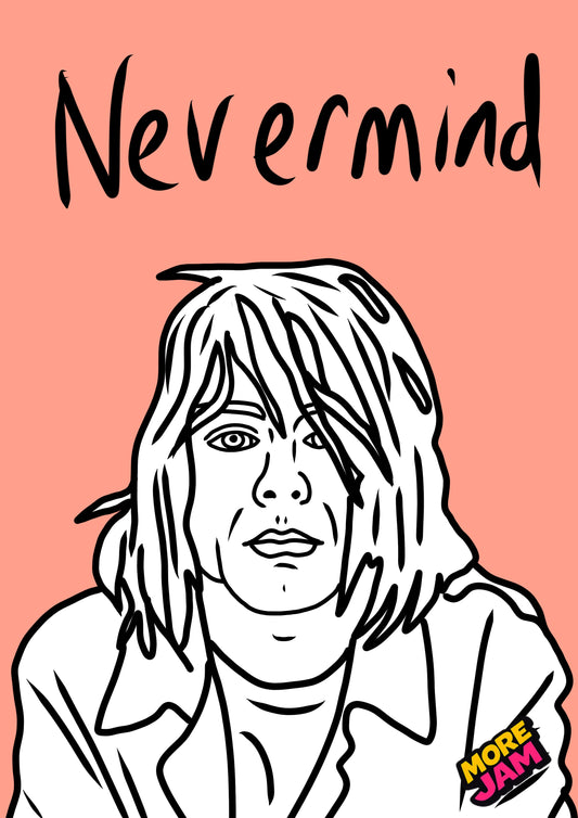Kurt Cobain | Bold Bright Birthday Card | More Jam