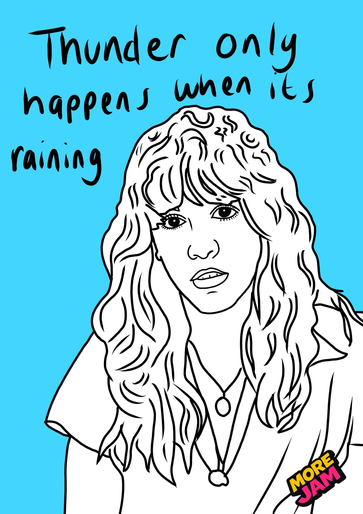 Stevie Nicks Fleetwood Mac | Bold Bright Birthday Card | More Jam