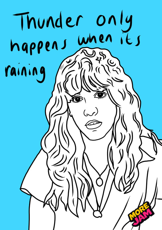 Stevie Knicks Fleetwood Mac | Bold Bright Birthday Card | More Jam