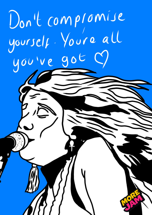 Janis Joplin Quote | Bold Bright Birthday Card | More Jam