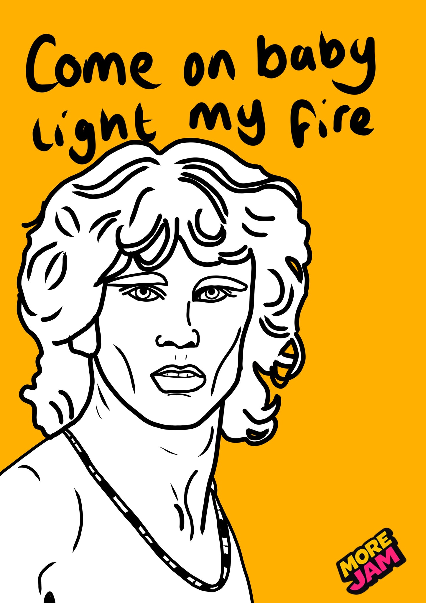 Jim Morrison Prints UK | Unique A4 Wall Art | More Jam