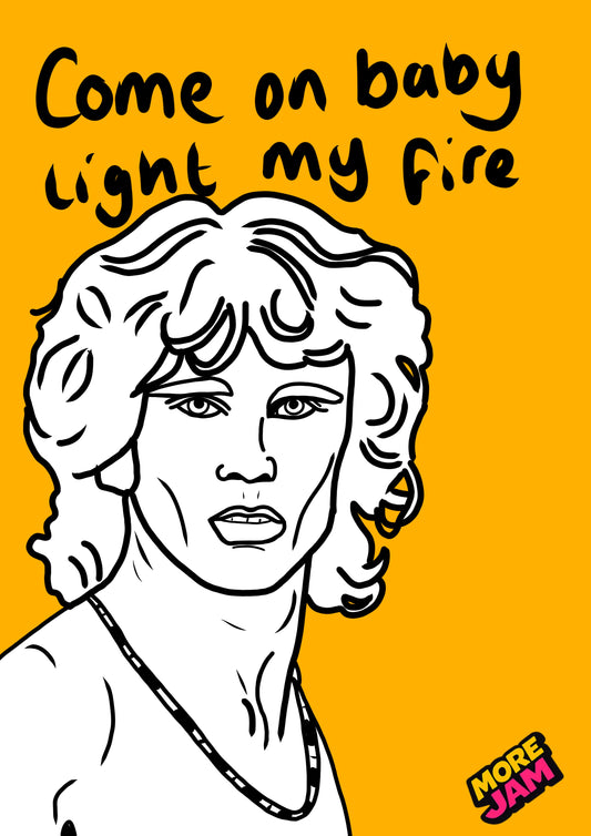 Jim Morrison The Doors | Bold Bright Birthday Card | More Jam